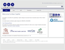 Tablet Screenshot of maxcapital.com.au